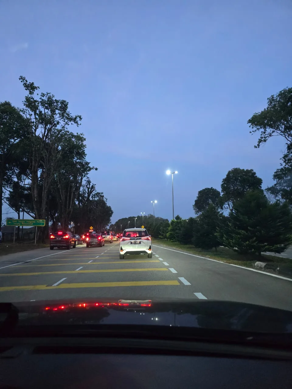 Lampu jalan selepas penambahbaikan timer